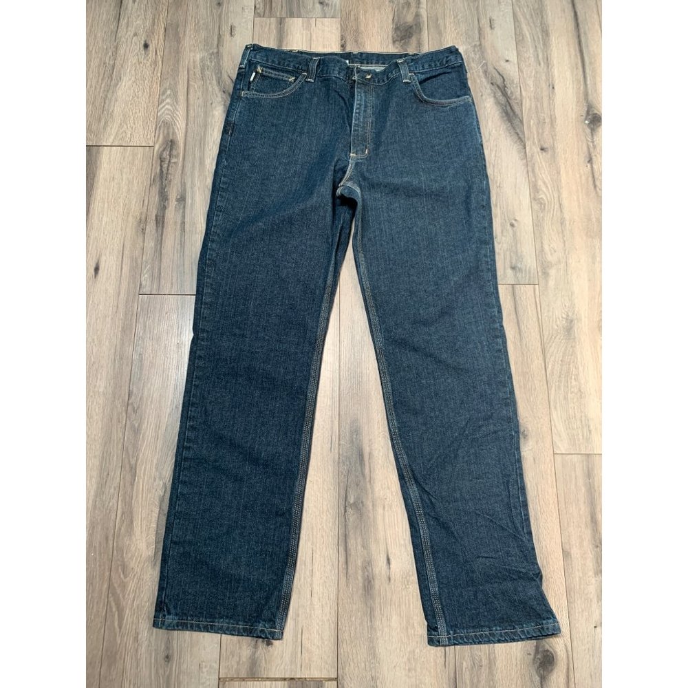 Carhartt Men  ATPV Rating 17.0  Cat 2 Traditional Fit 38 x 34 Cotton Blue Jeans